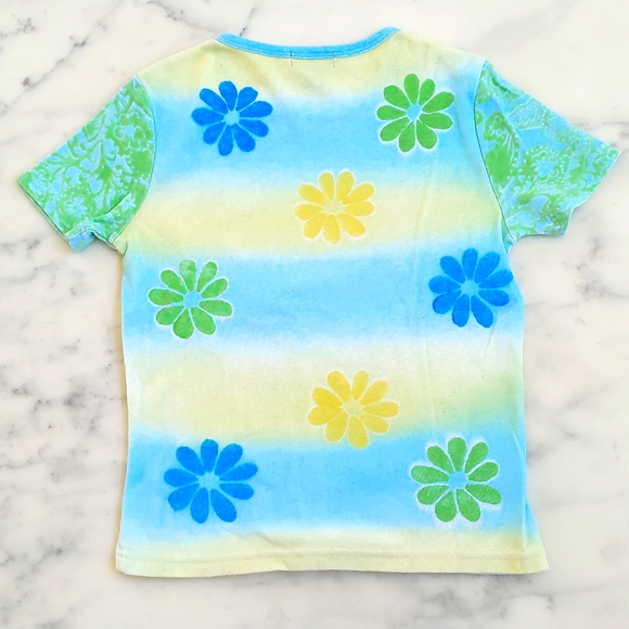 NWOT. Limited Too 100% Cotton Short Sleeve Tee with multi color flowers. - Picture 2 of 2